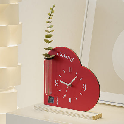 Romantic Heart 3-in-1 Silent Table Clock