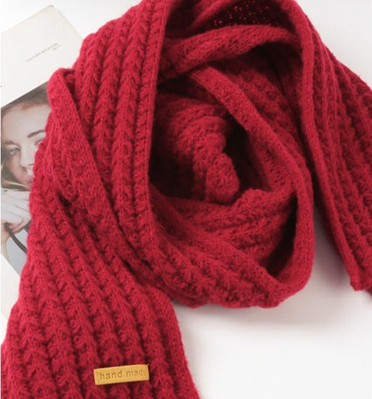 Cute Christmas Red Scarf for Girls
