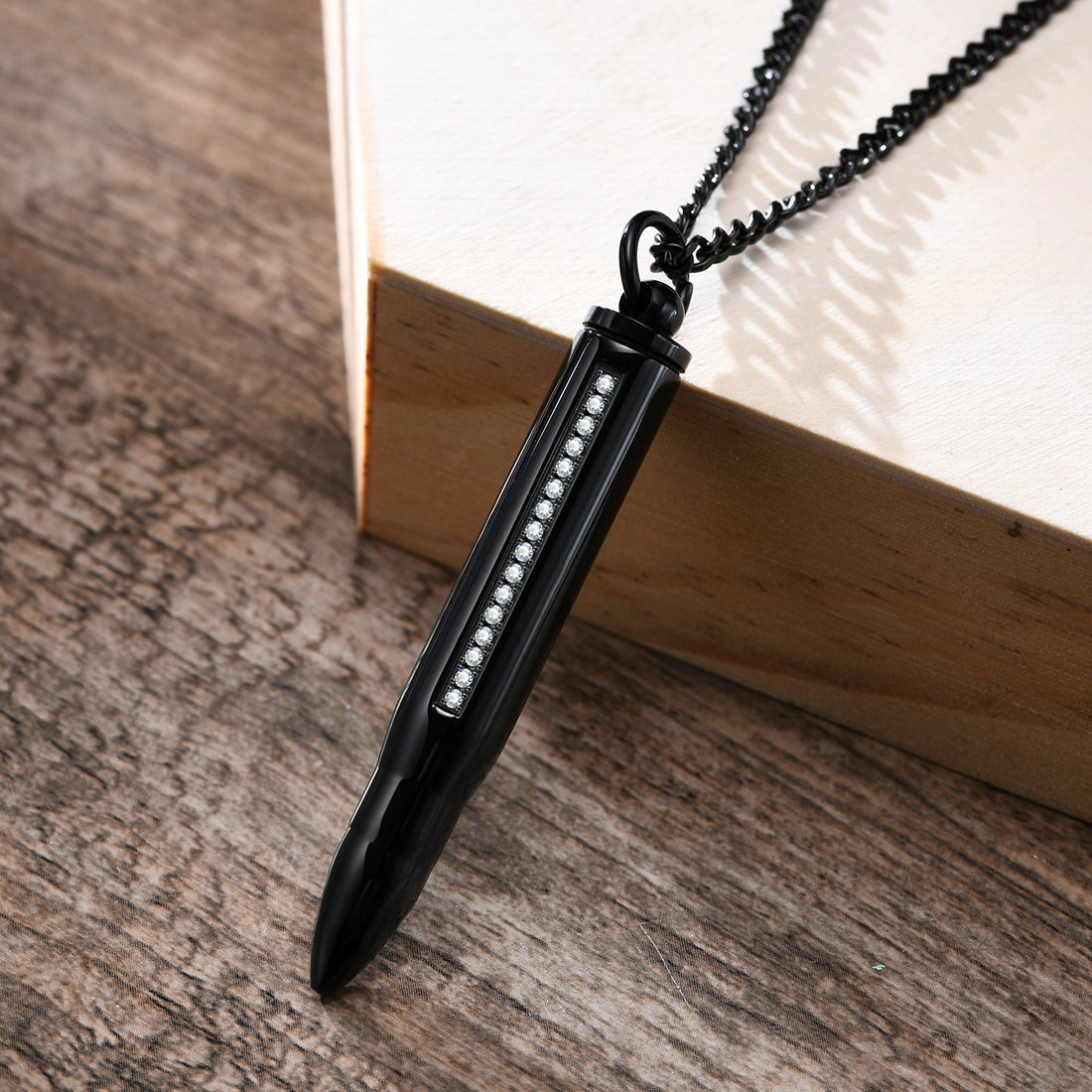 Memorial Urn Cremation Bullet Necklace with Names
