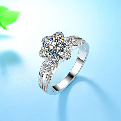 1 Carat Moissanite Diamond Promise Ring