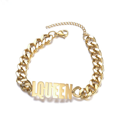 Thick Chain Custom Name Bracelet