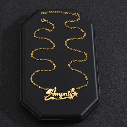 Stars Personal Name Necklace