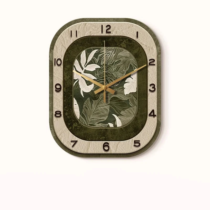 Art Deco Floral Silent Wall Clock – Mirror Acrylic
