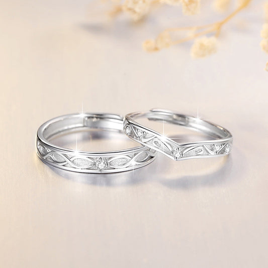 Custom 2 Pcs Set of Marriage Rings for Couples