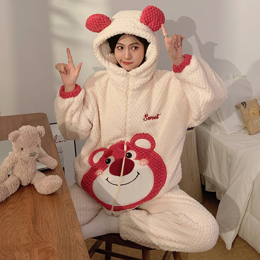Cozy Bear Winter Pajamas Set for Her