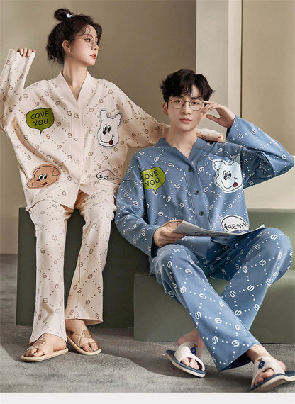 His and Hers Matching Cute PJs Loungewear Set