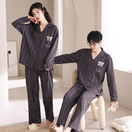 Matching Bear Couples Pajamas Set for Two 100% Cotton