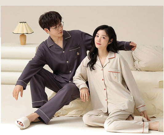 Matching Loose Fit Pajamas Set for Men and Women