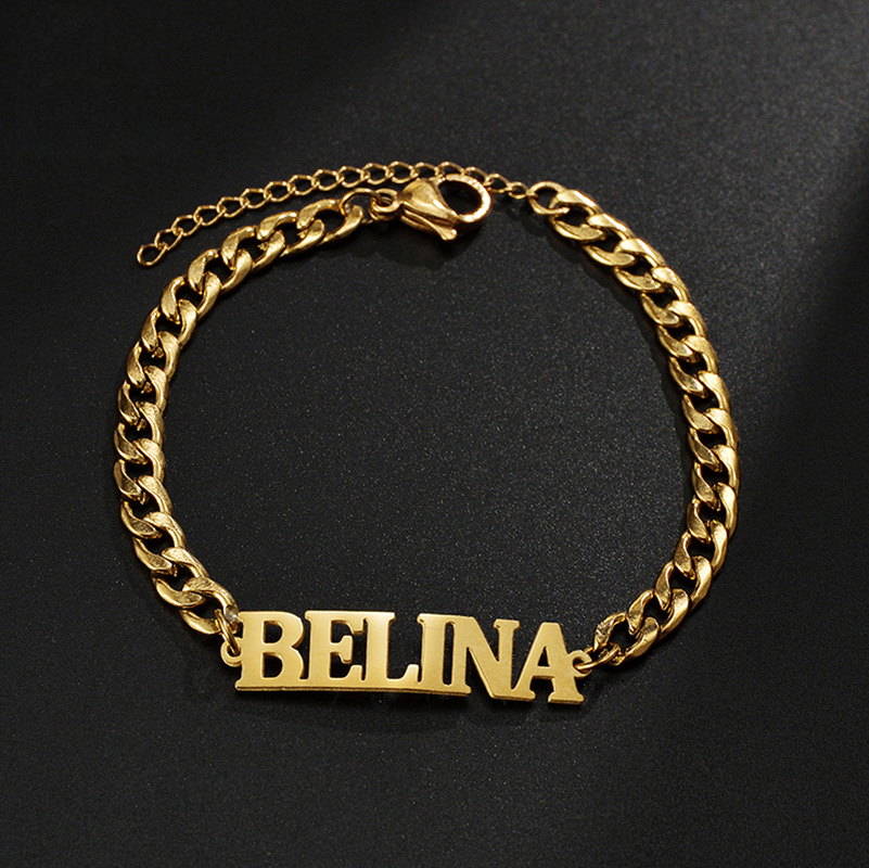 Thick Chain Personal Name Bracelet