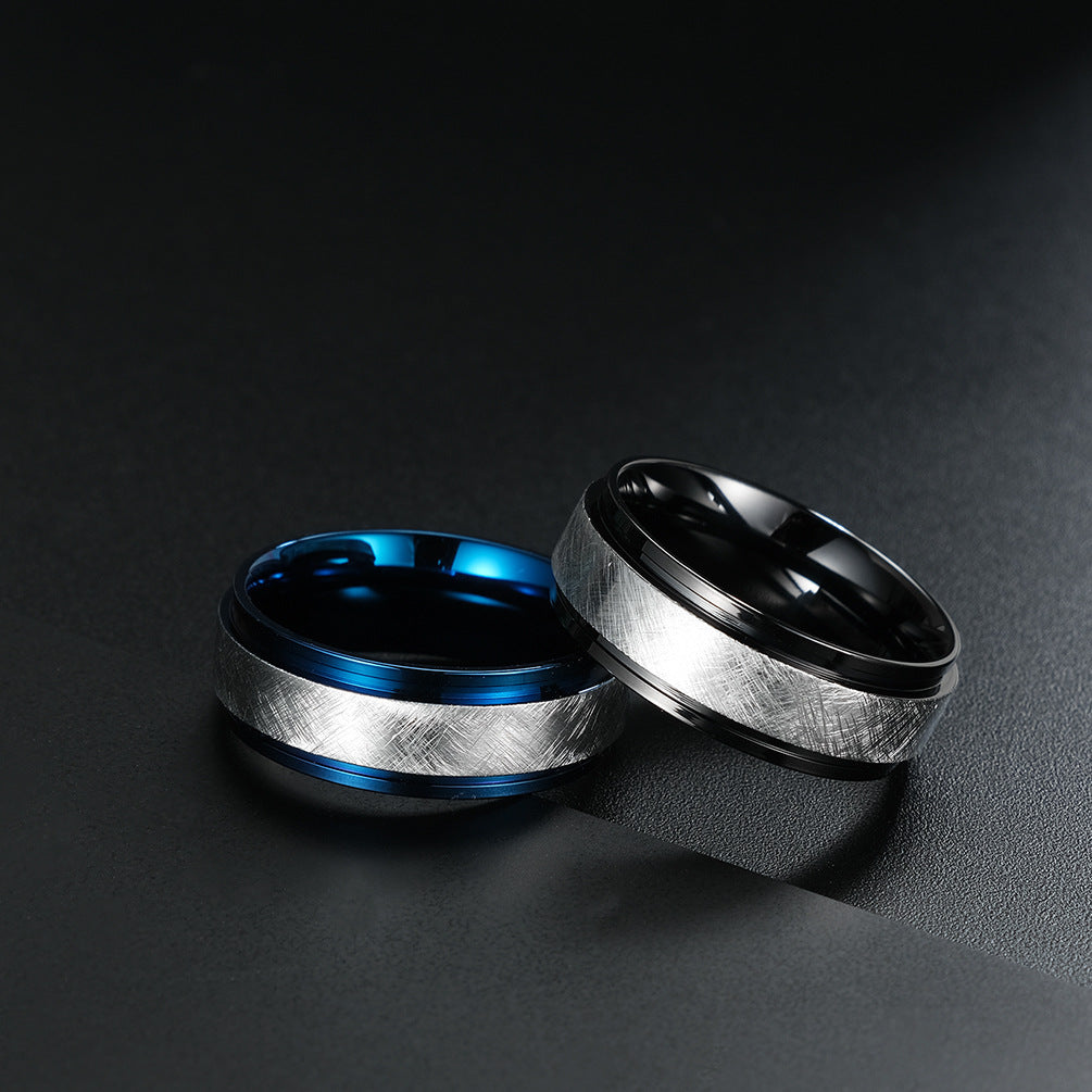 Custom Brushed fidget Spinner Mens Ring