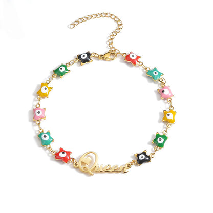 Colorful Charms Name Bracelet