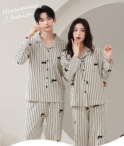 Matching Couple Pajamas Set – Dachshund Print, Soft & Breathable