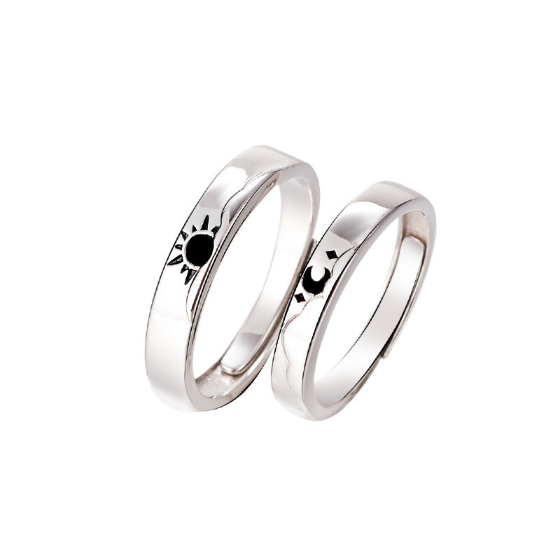 Sun and Moon Marriage Rings for Couples