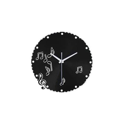 Music Notes Pendulum Silent Wall Clock – Vintage Vinyl Record Design