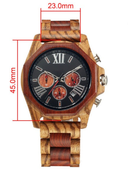 Matching Multifunctional Wood Couple Watch Set for Two