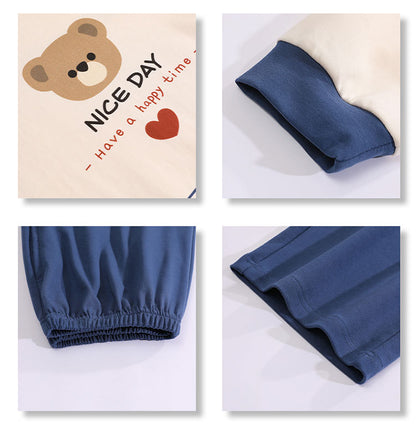 Bear Full Sleeves Sleepwear for Girlfriend Boyfriend 100% Cotton