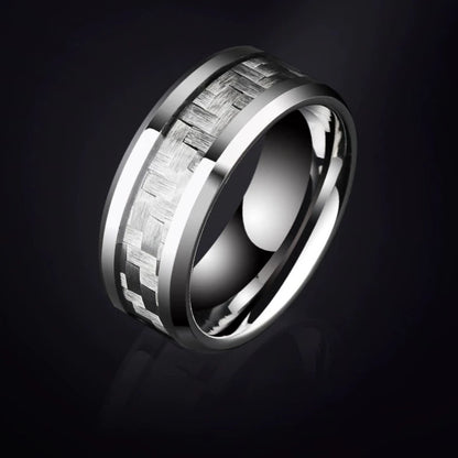 Engraved Mens Tungsten Wedding Band