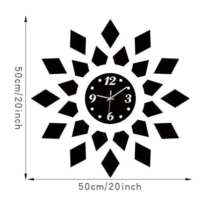 3D Sticker DIY Decorative Silent Wall Clock – Customizable Modern Design