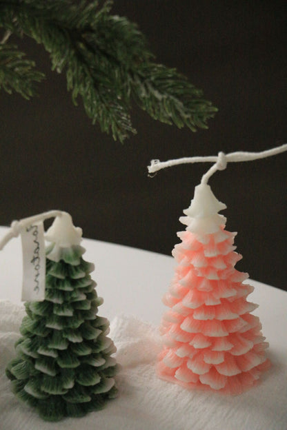 Real Wax Christmas Tree Scented Candles Set of 2