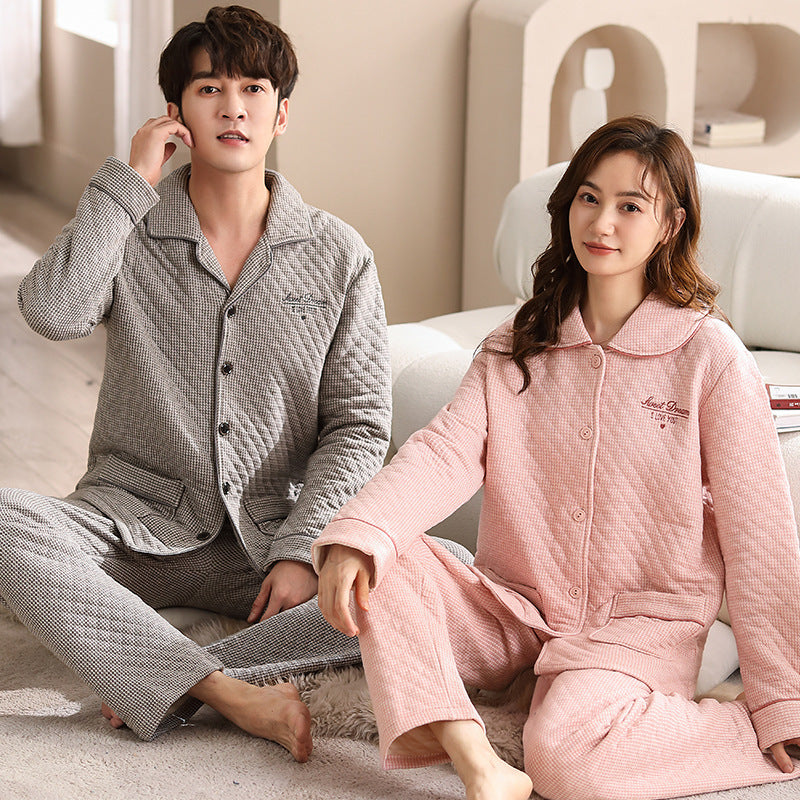 Gullei Couples Matching Cotton Pajamas Set for Winter