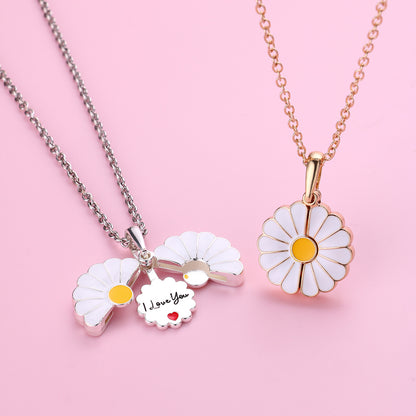 Cute Flower Bff Friendship Necklaces Set for 2