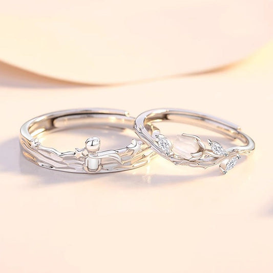 Prince Rose Romantic Rings Set for 2