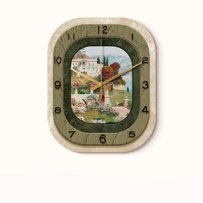 Art Deco Floral Silent Wall Clock – Mirror Acrylic