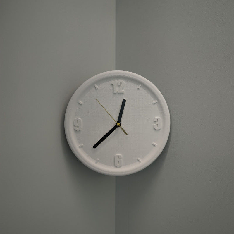 Minimalistic Nordic Analog Silent Wall Corner Clock