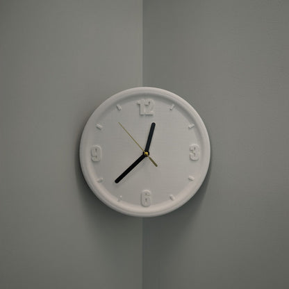 Minimalistic Nordic Analog Silent Wall Corner Clock