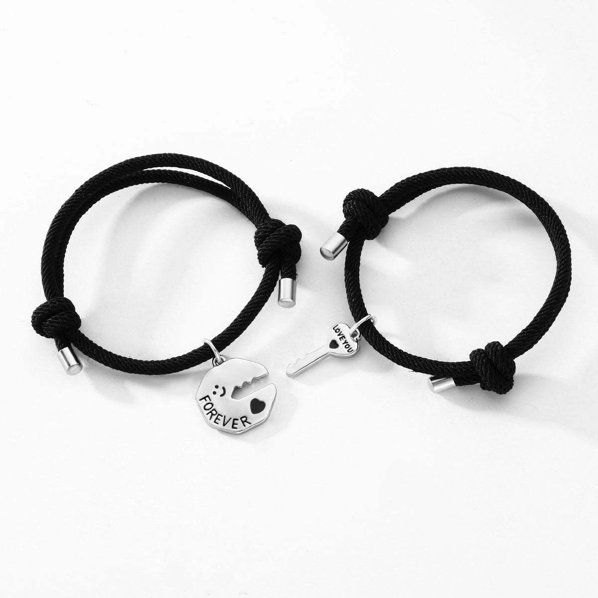 Forever Love Interlocking Charm Couple Bracelets Set