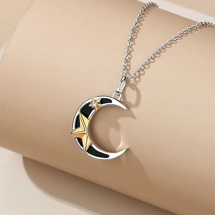 Engravable Sun and Moon Matching Pendants for Couples