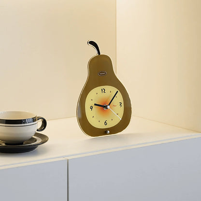 Silent Pear Acrylic Desk Clock