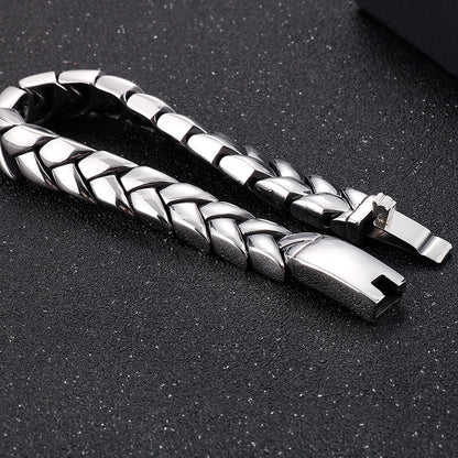 Custom Mens Stainless Steel Bracelet 22cm