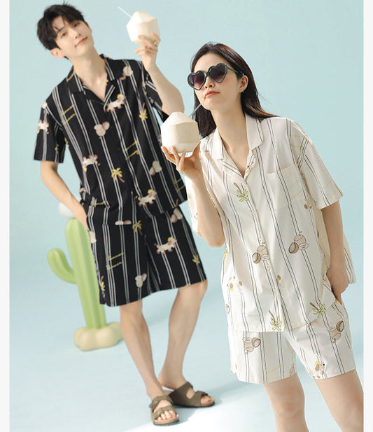 Gullei™ Matching Pajamas Set Short Sleeve 100% Cotton
