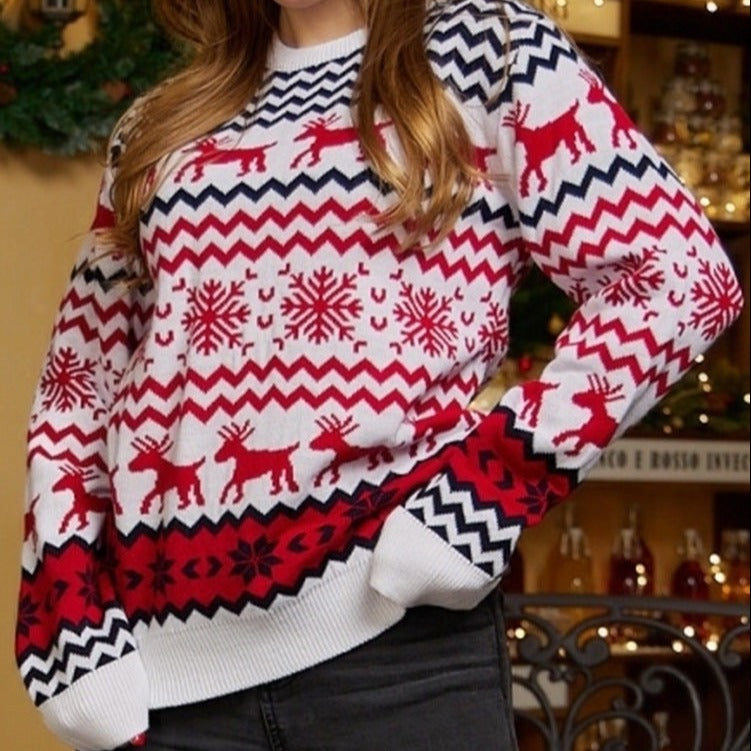 Ladies reindeer jumper sale