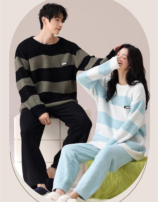 4-Piece Matching Flannel PJs Set for Couples
