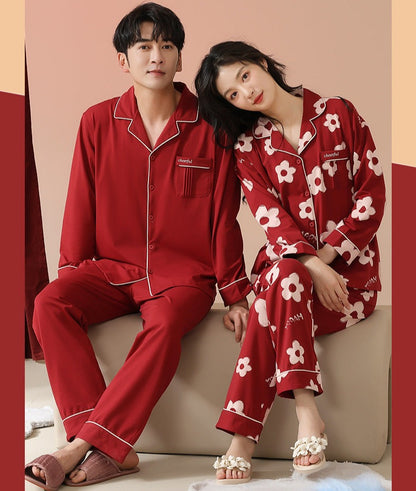 Couples Matching Pajamas Set for Bride and Groom