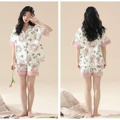 Soft Two Piece Cotton Pajamas Set for Women