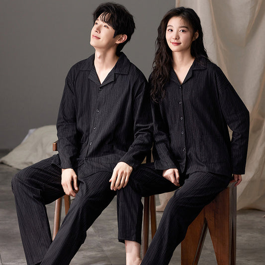 Modern Pleated Couple's Loungewear Set