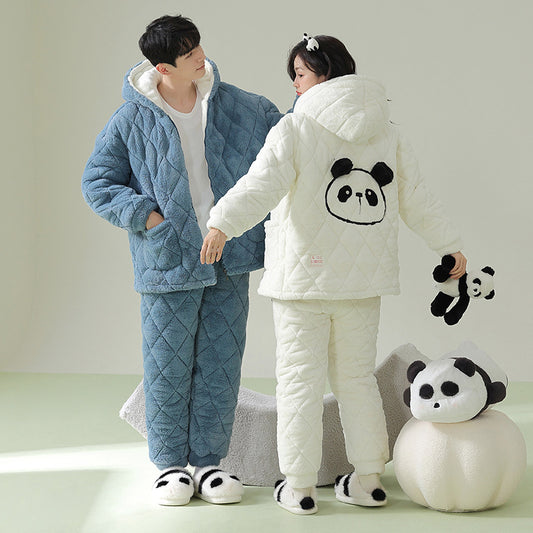 4-Piece Matching Hoodie Winter Pajamas Set - Ultra Soft