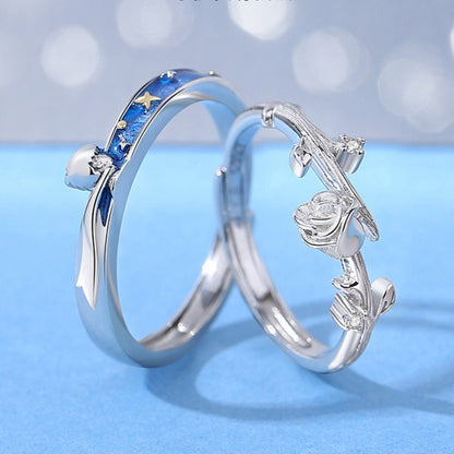 Distance Relationship Rings Set for Couples