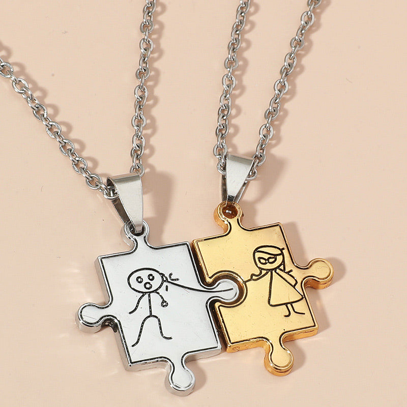 Couples hot sale chain necklaces