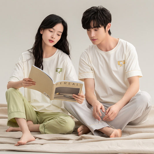 Cloud-Soft 100% Cotton Couple's Pajama Set