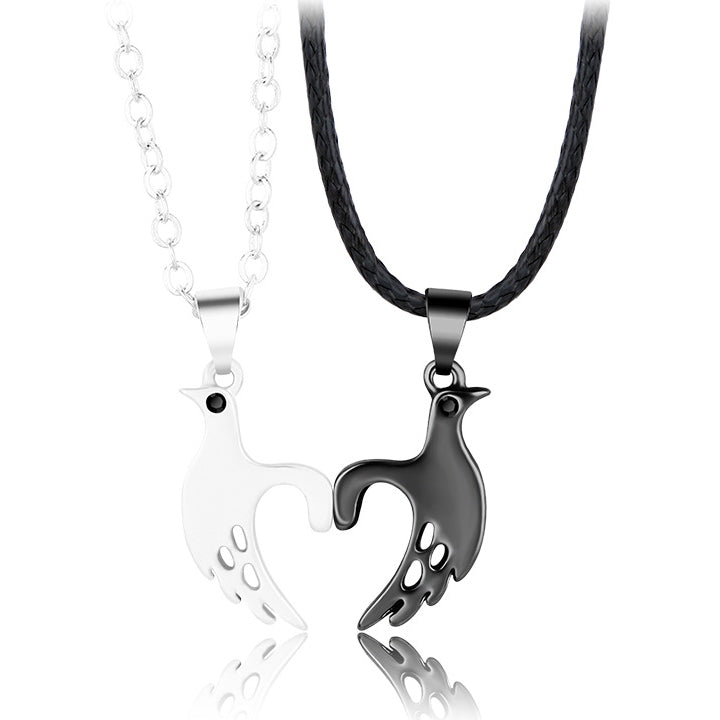 Magnetic Love Birds Matching Necklaces for Couples