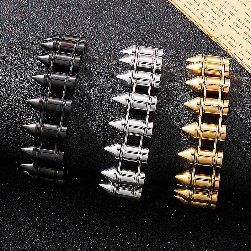 Bikers Style Bullets Mens Bracelet 20cm