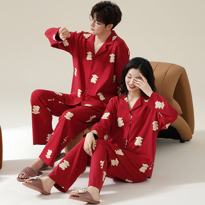 Matching His and Hers Wedding Nightwear Pyjamas 100% Cotton