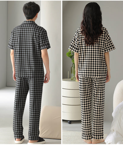 Matching Breathable Cotton PJs Sleepwear Set