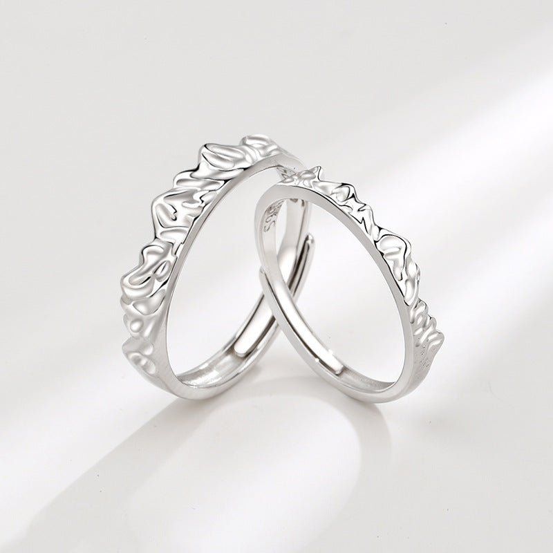 Custom Romantic Mountains Promise Rings Set