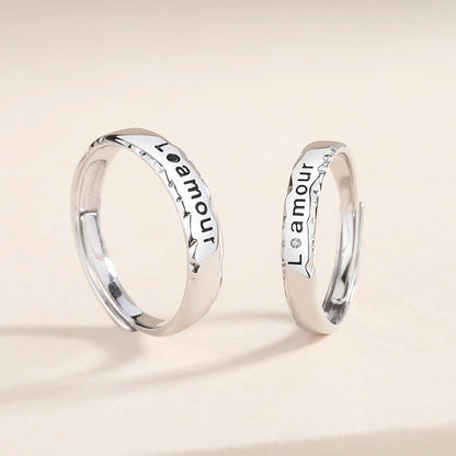 Custom Amour His Hers Wedding Bands for Two