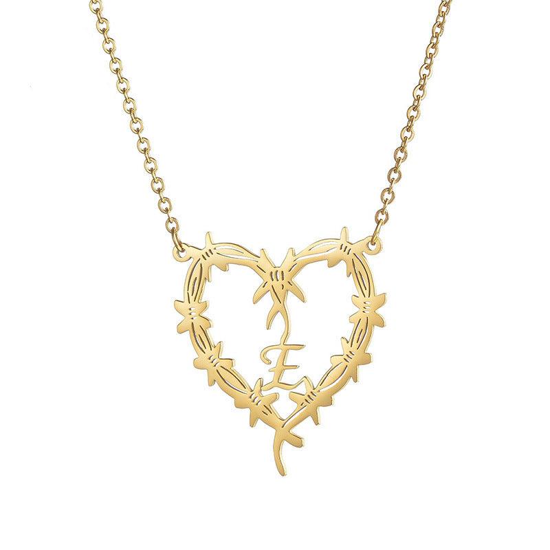 Heart Thornes Personalized Name Necklace